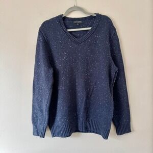 Banana republic dark blue speckled sweater wool blend